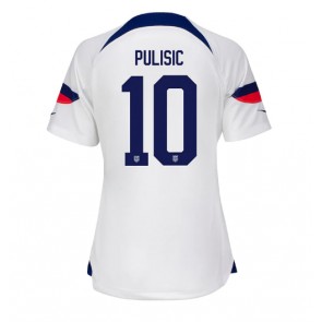 Förenta staterna Christian Pulisic #10 Hemmatröja Kvinnor VM 2022 Kortärmad